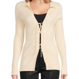 The Range Cream Ribbed Sweater